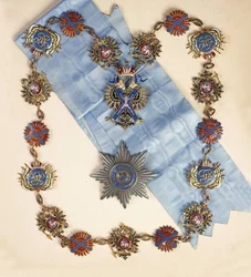 Die Insignien des Ordens des Heiligen Andreas des Erstberufenen, zweite Hälfte des 19. Jahrhunderts