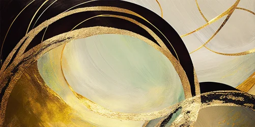 Abstrakter Kreis mit Gold-Effekt