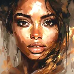 Abstrakte schöne braune Frau, natürliche Schönheit