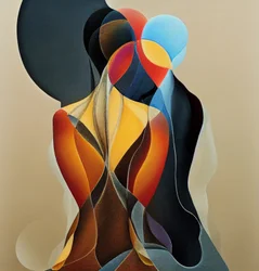 Zeitgenössische abstrakte figurative Kunst