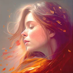 Seitenansicht schönes Frauenporträt, verliebte Frau