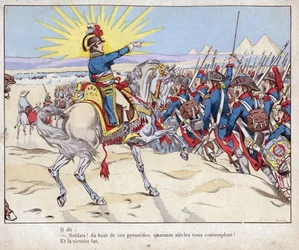 Ägyptenfeldzug: Napoleon führt seine Truppen zur Schlacht bei den Pyramiden, 21. Juli