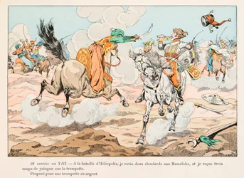 Outfit der französischen Truppen zu allen Zeiten: Husar während der Ägyptischen Kampagne (1798-1801) unter Napoleon Bonaparte