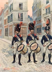 Jacques Marie Gaston Onfroy de Bréville, genannt JOB (1858-1931) - Bekleidung französischer Truppen zu allen Zeiten: Trommler der Pariser Nationalgarde (1814-1815), Privatsammlung