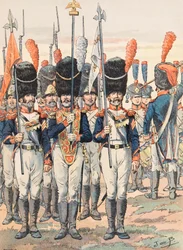 Jacques Marie Gaston Onfroy de Breville dit JOB (1858-1931) - Uniformen der französischen Truppen zu allen Zeiten: Porte Aigles (1812), Privatsammlung