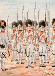 Outfit der französischen Truppen zu allen Zeiten: Grenadiere des Regiments von Orleans Infanterie (1765 - 1775)