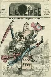 Die Schlacht von Louqsor, Vater Gagne kletterte auf den Obelisken. Titelblatt in „L