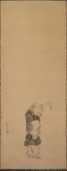 Kenshu, Mönch mit Garnele